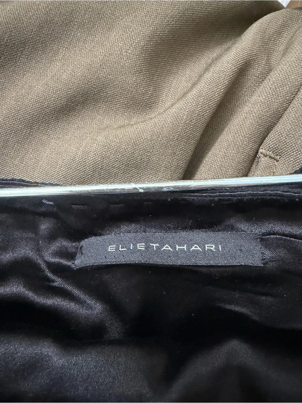 Black Elie Tahari silk skirt